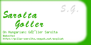 sarolta goller business card